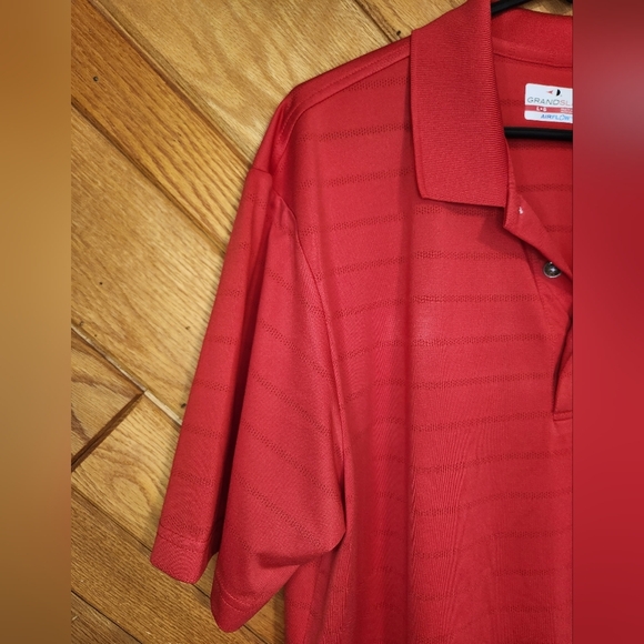 Grandslam Airflow large red golf polo shirt - Picture 3 of 11